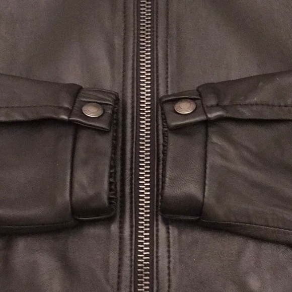 AUTHENTIC COACH BUTTER SOFT BLACK LEATHER BOMBER JACKET - Picture 2 of 8